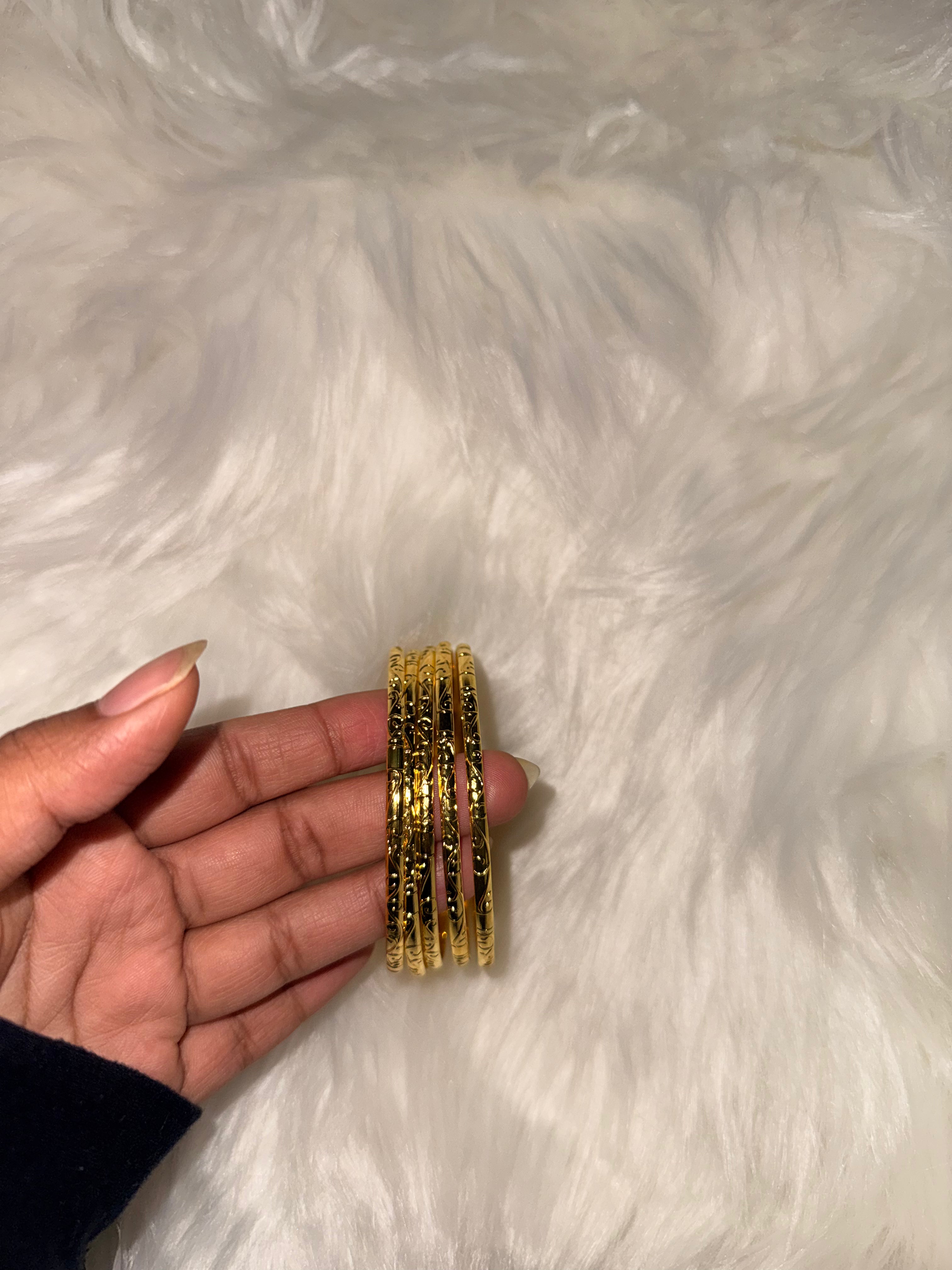 The Zahraa Stack - 5 Piece Bangle Set